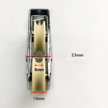 

Window Door Rollers Wheels with Bearing Stainless Steel Nylon Pulley Groove Durable Bathrroom Doors and Windows Hardware Parts