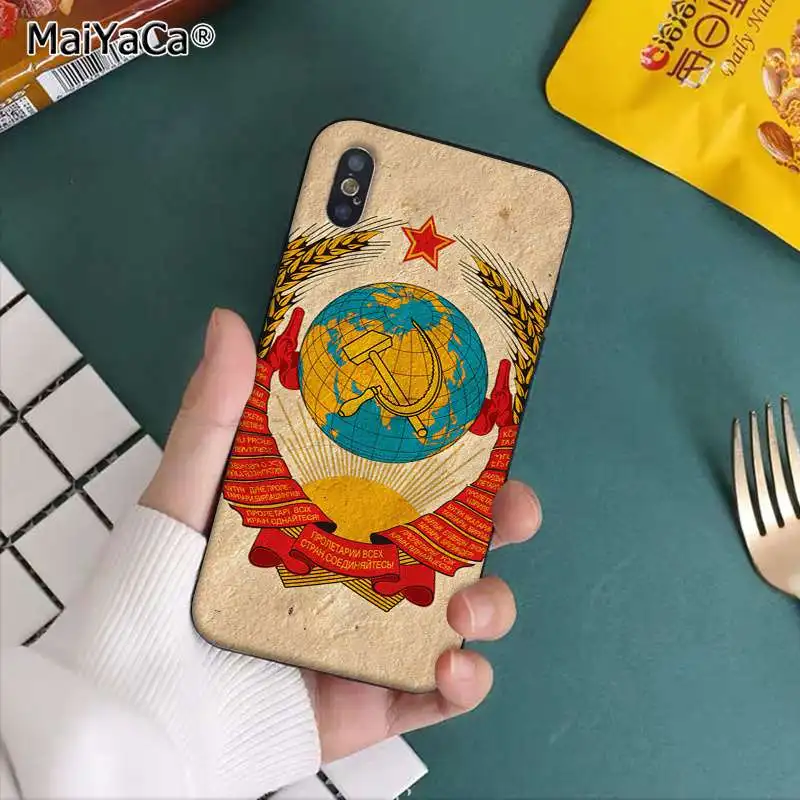MaiYaCa Советский Союз, СССР Гранж флаг TPU силиконовый чехол для телефона чехол для Apple iphone 11 pro 8 7 66S Plus iphone X XS MAX 5S SE XR - Цвет: A3