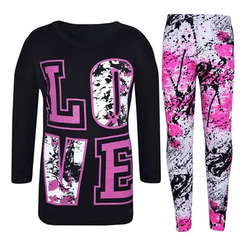 Girls Clothing Sets Spring Camouflage T-shirt Print For Girls And Boys From 5 to 13 Years Long Sleeve Suit Children Tracksuit 1