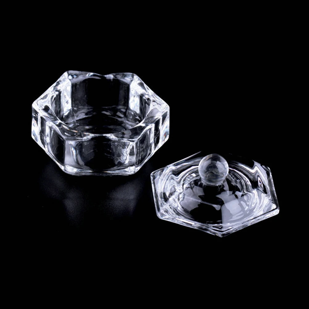 Маникюрный Инструмент для укладки прозрачная; Нейл-арт DIY Clear Dappen блюда и чашка с крышкой