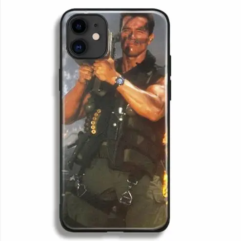 Черный мягкий силиконовый чехол для телефона Arnold Schwarzenegger movie Commando для iPhone 11 11Pro 11Promax