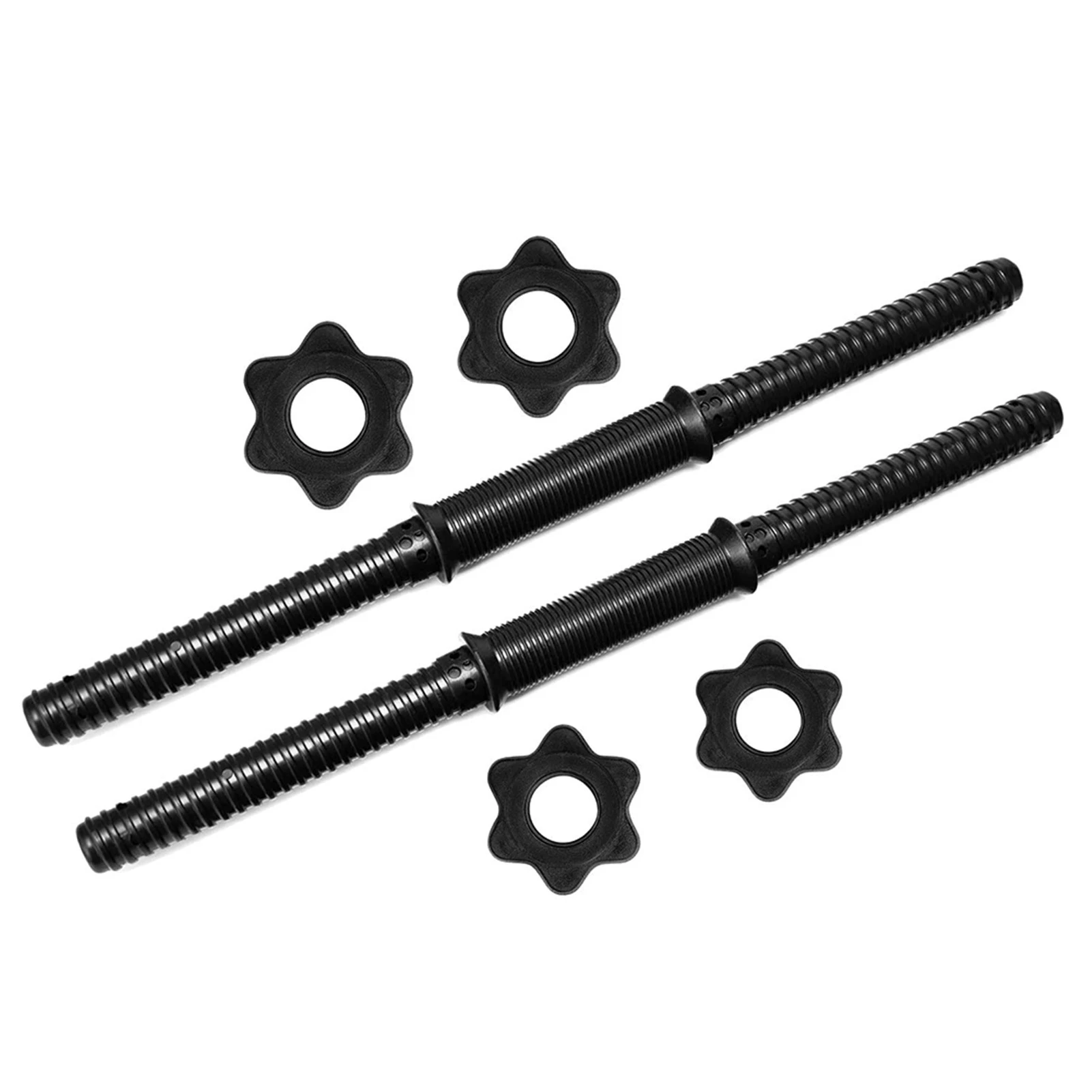 50CM Dumbbell Bars Solid Steel Weight Lifting Dumbbell Rod Durable Handle With Spin-Lock Collar For Fitness Accessories