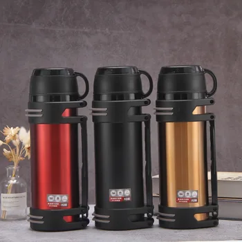 

2L /2.5L Large-Capacity Travel Thermos Stainless Steel Coffee Mug Car Water Bottle Outdoor Sports Portable Vacuum Flask