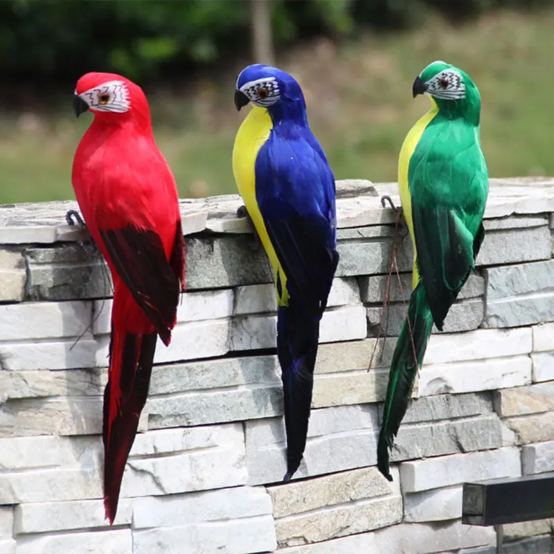 

Lawn Garden Yard Decor Animal Statues Simulated Parrot Beautiful Lifelike Tree Bird Home Figurine Ornament Foam Handmade