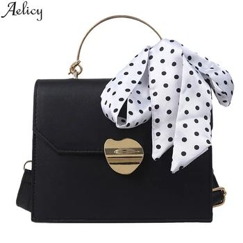 

Aelicy Women's Bolsa Feminina Solid Color Bow Ribbon Leather Shoulder Bag Fashion Crossbody Bag Large Capacity Bag