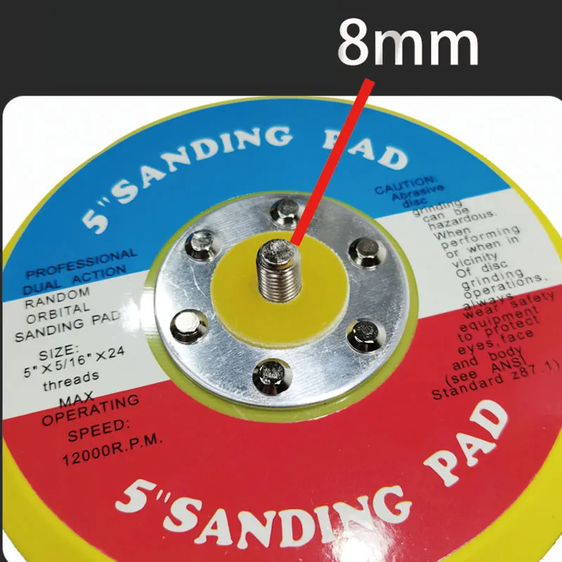 Mini Pneumatic Air Sander Eccentric Grinder Polishing Machine With Sandpapers For AutomobileRed