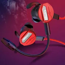 Gamer Headset E Sport Gaming Earphones 3 5mm Jack Wired with Detachable Dual Mic Volume Control Earbuds for PC Phone PS4 Xbox