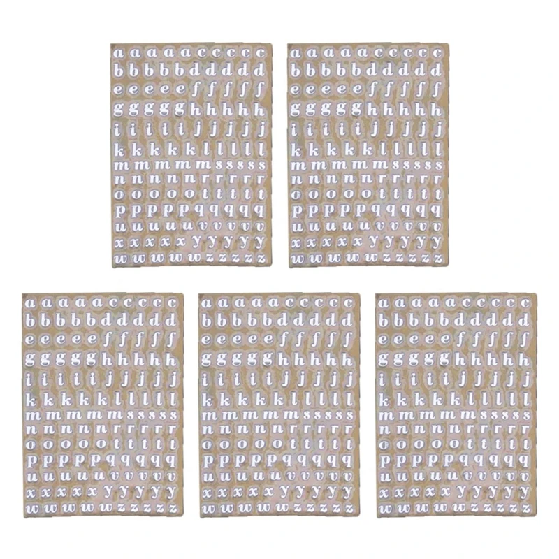 5Pcs 3mm Alphabet Letters Chunky Glitter Epoxy Resin Decorative Stickers Engkish Letters Numbers UV Epoxy Resin Fillings — view 6