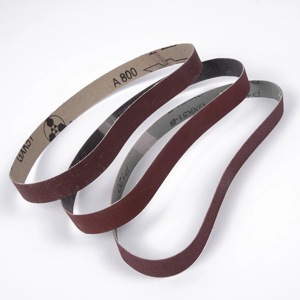 30Pc 520* 20Mm Sanding Belts Mixed 120/400/800 Grit Alumina Sander File Tool