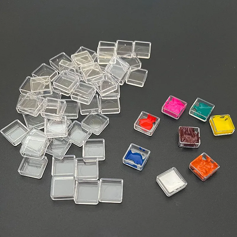 Empty Plastic Watercolor Paint Pan Watercolor Acrylic Oil Paints 25/50/100pcs 0.3ml color palette watercolor palette watercolor paint pans