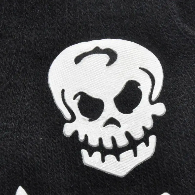 Kids Halloween Cosplay Skeleton Half Finger Gloves Luminous Fingerless Mittens