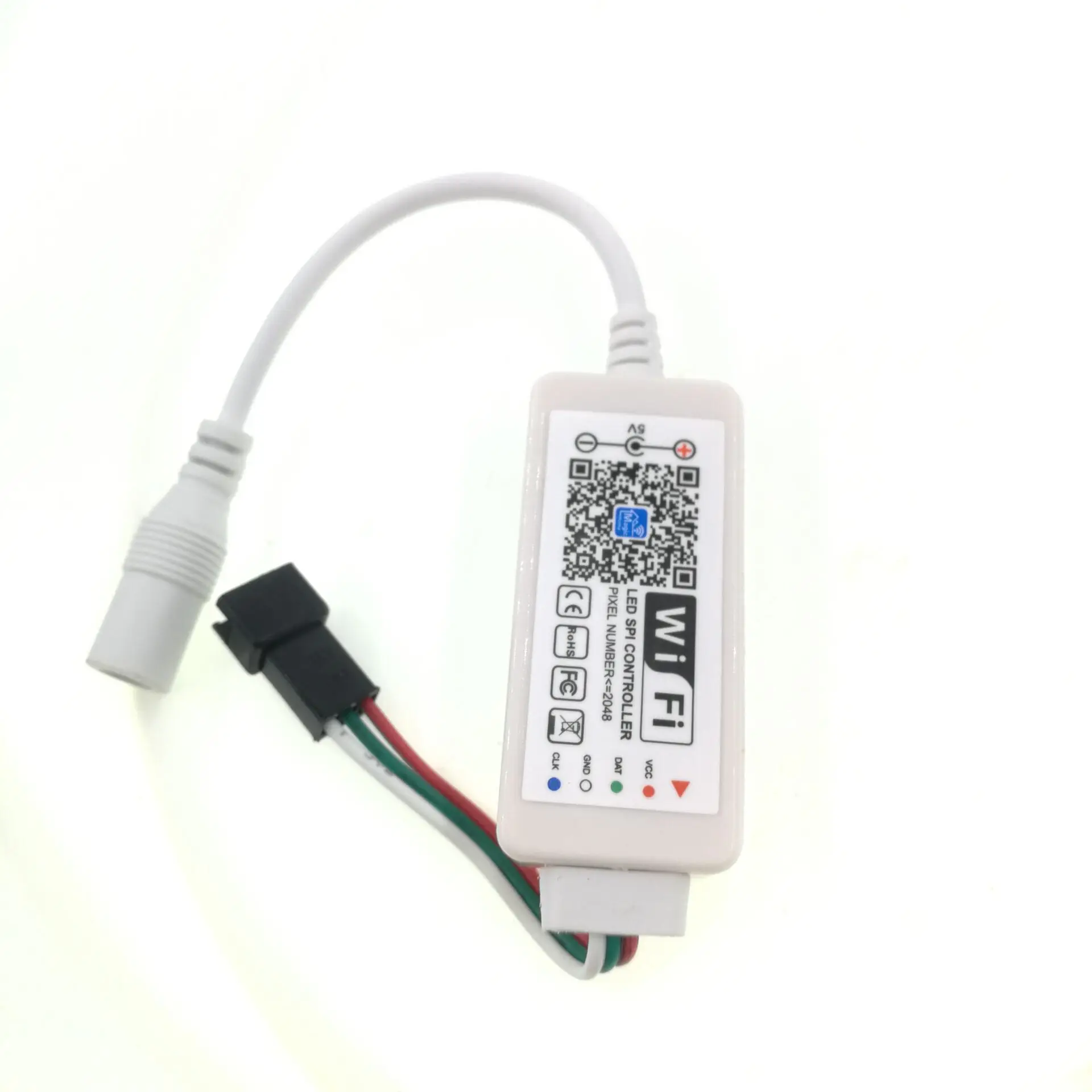 DC5V/12-24 В светодиодный WiFi контрольный Лер iOS Android контроль Smart Alexa Google Assistant для WS2811 SK6812 WS2812B Светодиодная лента