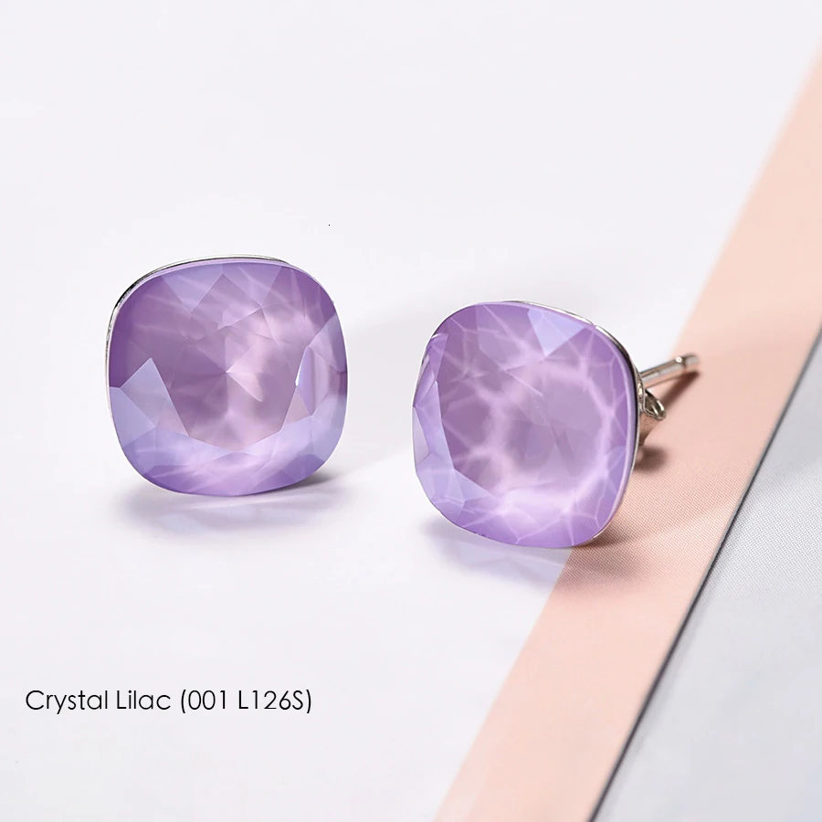 Серьги-гвоздики с кристаллами Swarovski для женщин, новые модные серьги из стерлингового серебра, элегантные серьги для пирсинга, свадебные ювелирные изделия