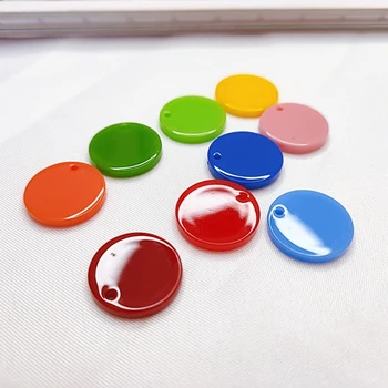 

Round Acrylic Resin Gasket Earrings Accessories Pendant Necklace Pendant Handmade Material 10pcs