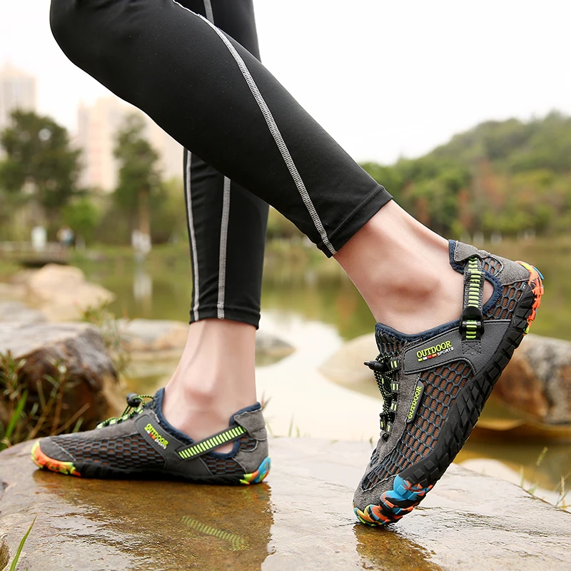 PUAMSS 2020 Aqua Shoes Мужская Уличная походная обувь дышащие слипоны уличные кроссовки