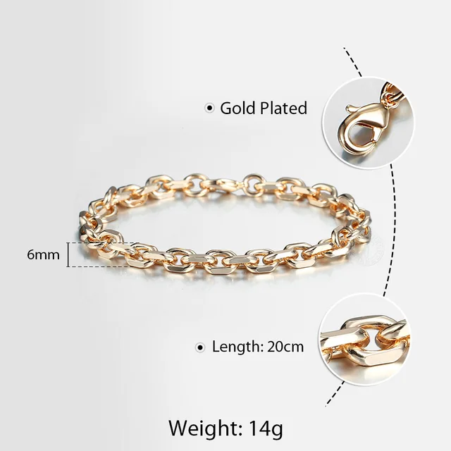 20cm Bracelets For Women Men 585 Rose Gold Curb Snail Foxtail Venitian Link Chains Bracelet on hand Fashion Jewelry Gifts CBB1 CB45