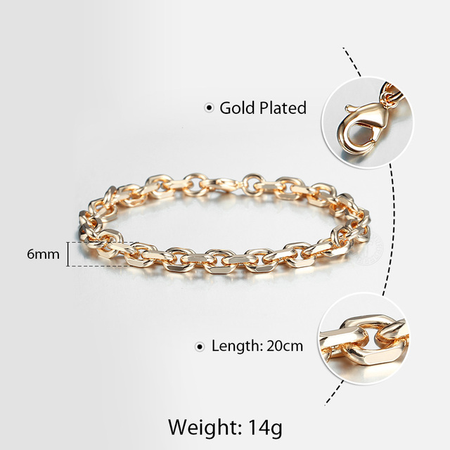 Bracelets For Women Men 585 Rose Gold Curb Snail Foxtail Venitian Link Chains Bracelet on hand Fashion Jewelry Gifts CBB1