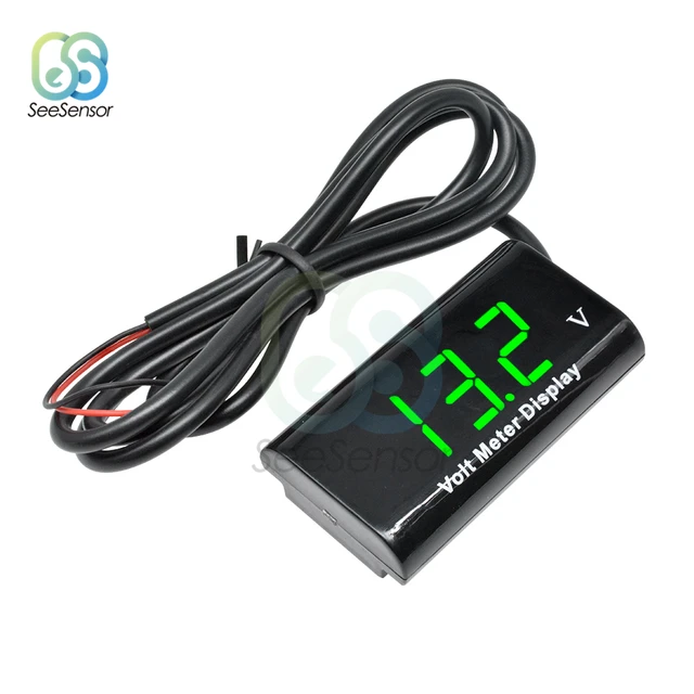 JZK 12 Volt Meter, DC 12V Boot Auto Motorrad LED Voltmeter wasserdicht mit  Weiß LED-Anzeige, Motorrad-Spannungsmonitor, Motorrad-Spannungsanzeige,  digitales Auto-Voltmeter-Messgerät : : Auto & Motorrad