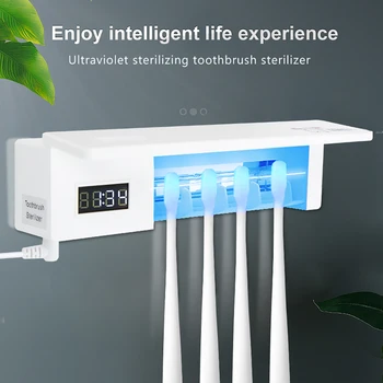 

Electric Practical Toothbrush Holder UV Sterilizer 4 Doors Brushes Toothbrush Holder Toothbrushes Bathroom Household Useful