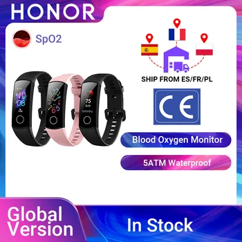 

Global Version Honor Band 5 Smart Band Wristband Blood Oxygen Real Time Heartrate Monitor AMOLED 5ATM Waterproof Sleep Tracker