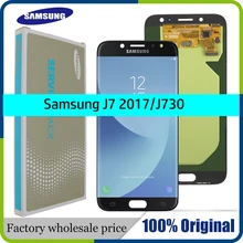 Tela amoled original para samsung galaxy, display lcd, touch screen, j730, j730f, para samsung j7, pro substituição de