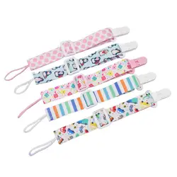 2.5cm Pacifier Clip Cartoon Print Adjustable Webbing Kids Pacifier Holder Lanyard Baby Accessory