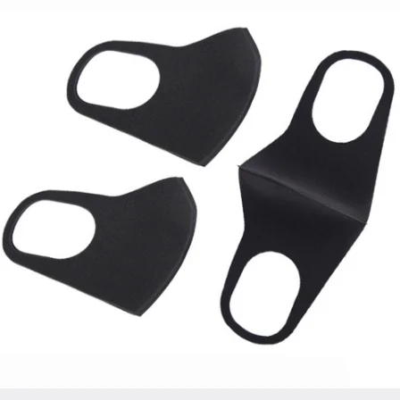 

3pcs Black Mouth Mask Breathable Unisex Sponge Face Mask Reusable Anti-Pollution Face Shield Wind Proof Mouth