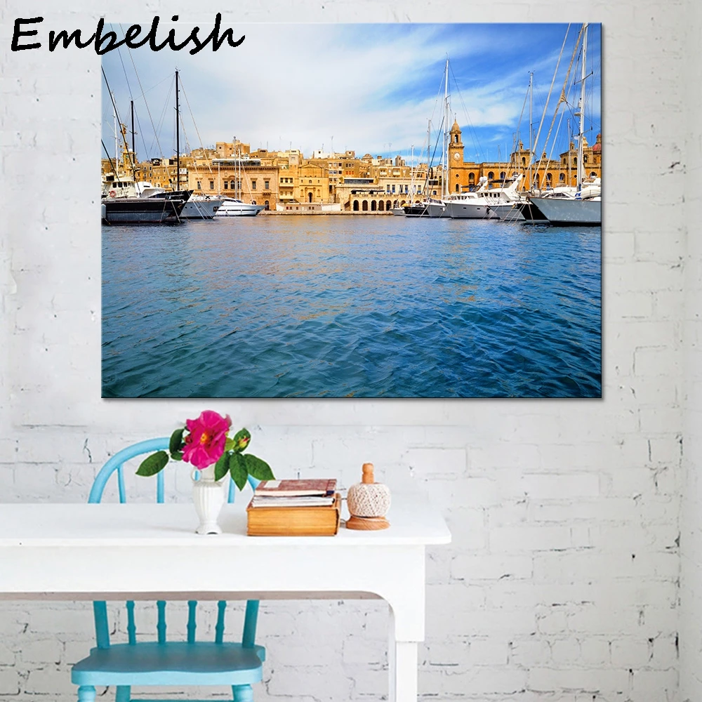 1 шт. хит продаж синие планеты на горизонте настенные художественные постеры для