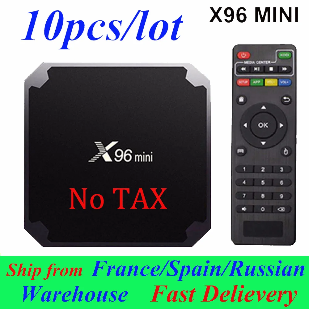 Clearance 10pcs/lot X96mini Smart TV BOX X96 Mini Android 7.1 2GB/16GB Amlogic S905W Quad Core 4K 30tps 2.4GHz WiFi Boxes Set top box 0