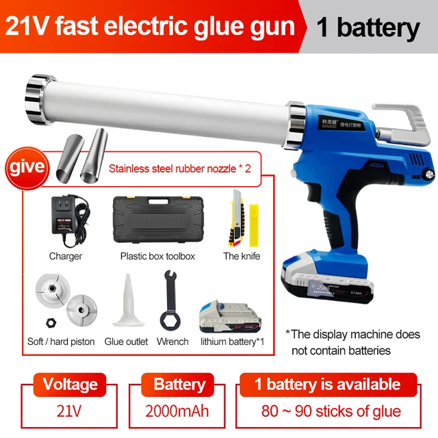 Automatic Electric Glue Gun Heat Hot Melt Multi-function Electric Pressure Sewing Seams Waterproof Glue For interior decoration Enhanced 21V1battery