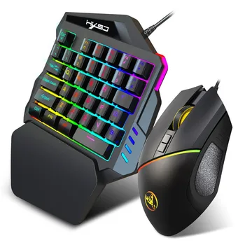 

35 Keys Mini USB Wired Keyboard+ Mouse Gaming Keyboard Mouse Set Computer Accessories