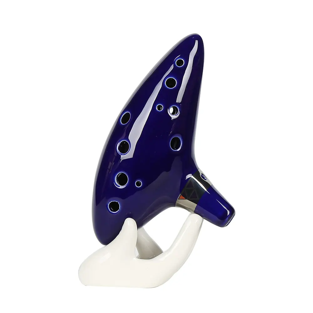 

Ocarina Legend of Zelda Ceramic Alto Key of C 12 Hole Ocarina Flute Blue Ocarinas