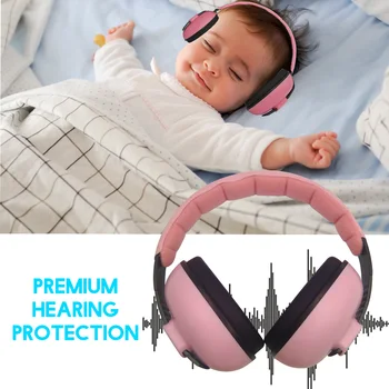 

Soft Kids Anti-Noise Earmuffs Ear Protection Baby Earmuffs Soundproof Hearing Noise Reduction Adjustable Headband Ear Defenders