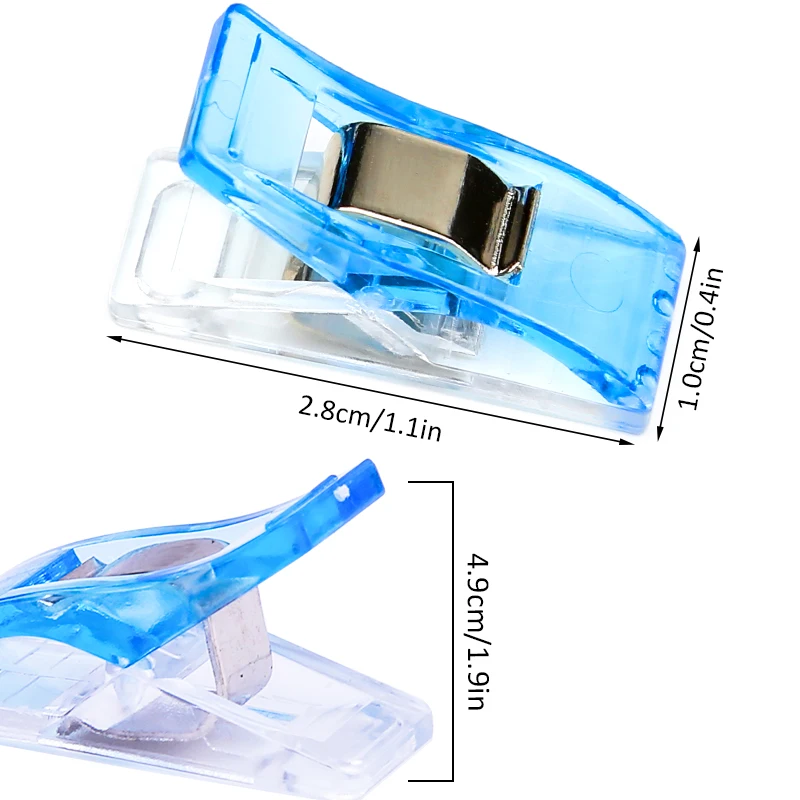 LMDZ 40pcs Multicolor Plastic Clips Job Foot Case Fabric Clamps Patchwork Hemming Sewing Tools Sewing Accessories