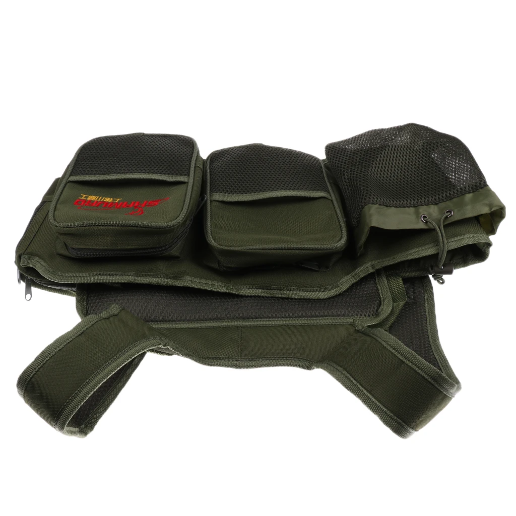 Fishing Seat Box Backpack Fishing Camping Tackle Bag Seat Box Bag Army Green