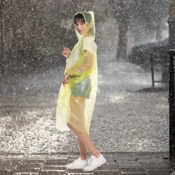 

Vehemo Colorful Rain Coat Hood Camping Raincoat Mantle Disposable Poncho for Hiking Outdoor Hooded for Accessories