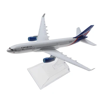 

16cm Russian Airlines Airbus 330 A330 Airways Airplane Model Plane Alloy Metal Air Aeroflot With Stand Aircraft Kids Gift