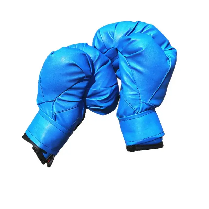 Детские Боксерские перчатки нейлоновые пряжки дышащие износостойкие боксерские перчатки Боевые защитные перчатки для детей синие 1 пара