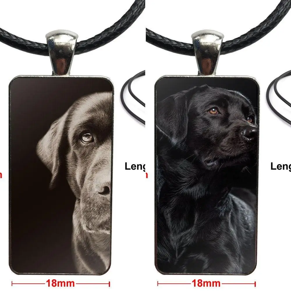 Pendant Dog Labrador | Cabochon Choker Pendant | Black Labrador