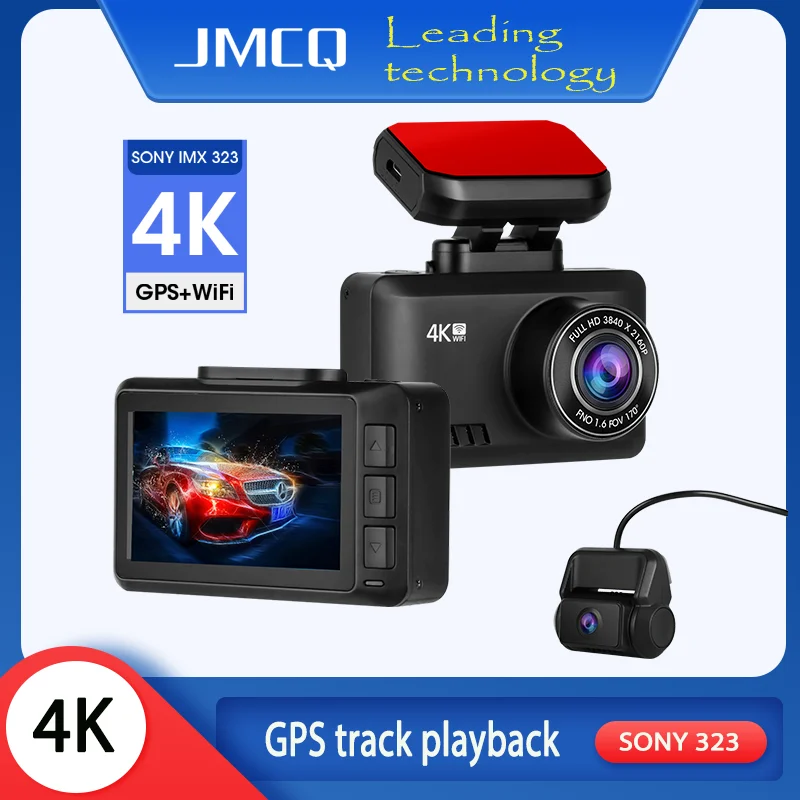 Видеорегистратор Ultra HD автомобильная камера с жестовым фото 4K Wi-Fi 2 45 дюйма GPS трек