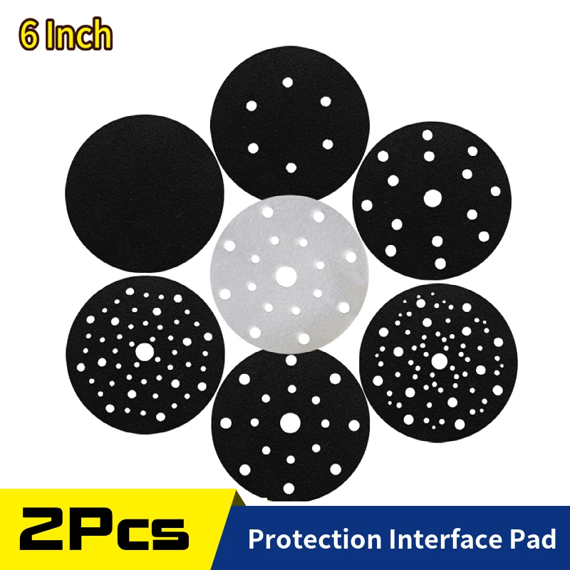 4 Patins De Ponçage Souples 125mm - Interface Éponge Pour Ponceuse Orbitale | Noir, Jaune, Vert