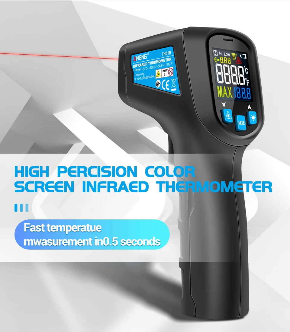 INKBIRD Infrared Thermometer INK-IFT01 Non-Contact Digital Laser Temperature  Gun with LCD Display for Food Chemicals Metallurgy - AliExpress