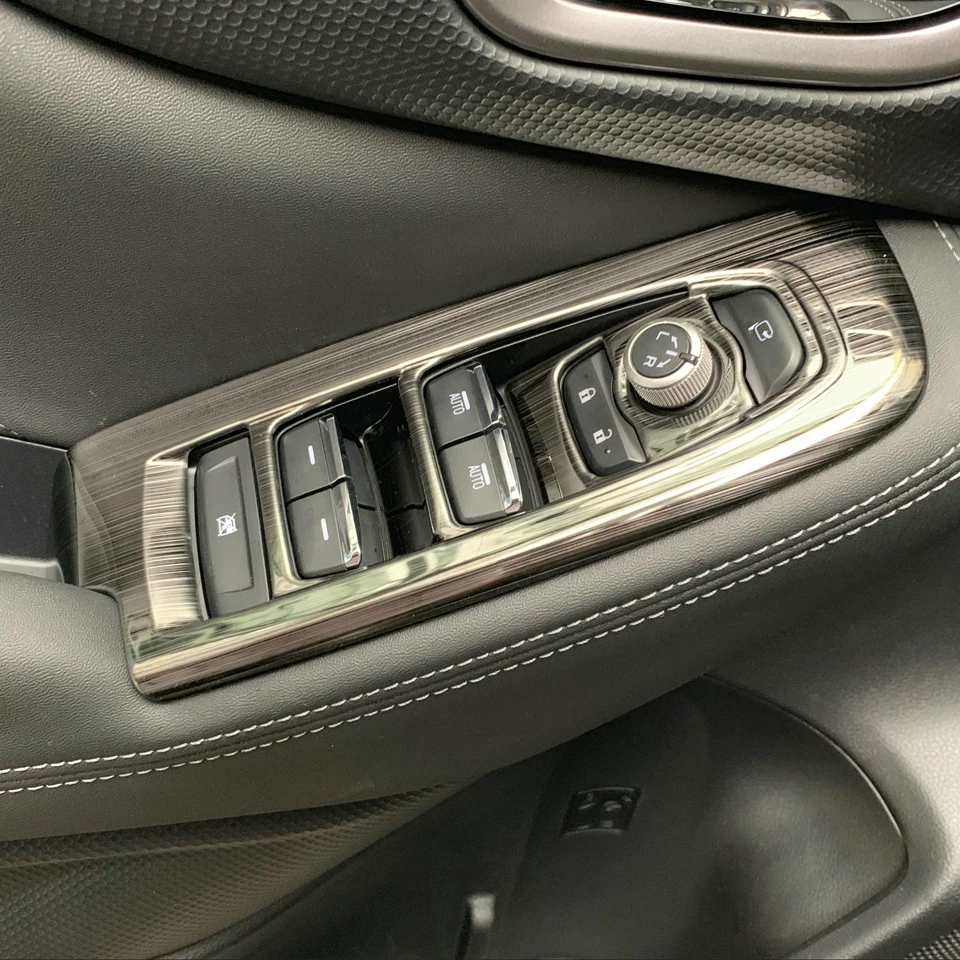 4 шт. LHD межкомнатные двери, окна, кнопки, рамка, крышка для Subaru Forester SK, черный титановый переключатель, кнопка, крышка, отделка