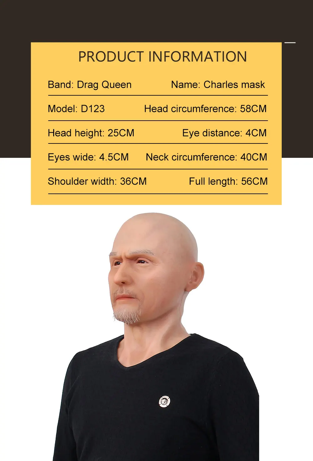 Drag Queen male silicone mask (2)