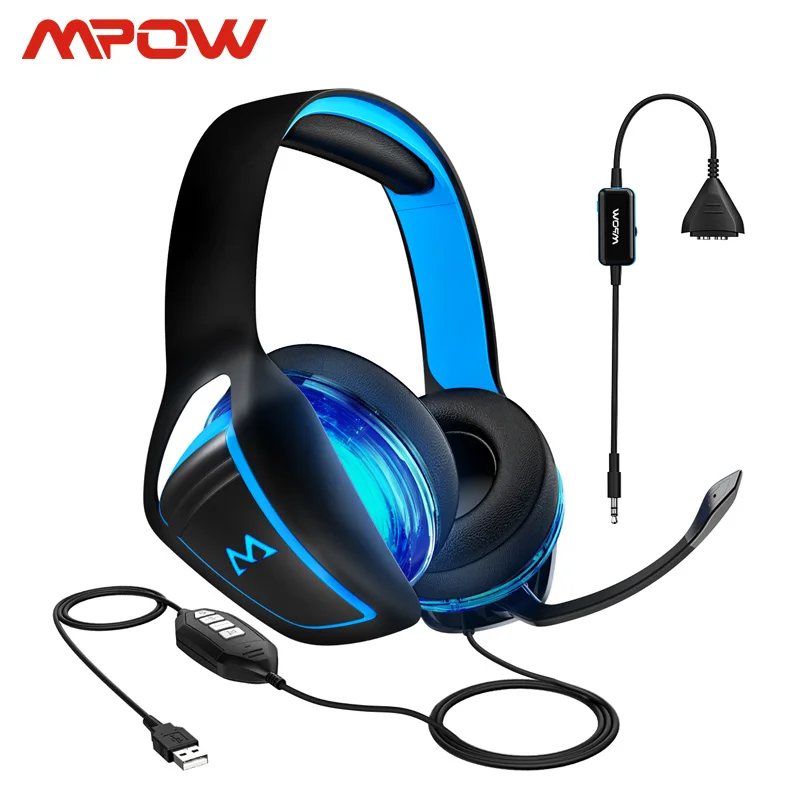 Mpow eg1 Проводная игровая гарнитура 7 1 объемный звук 3 5 мм/usd штекер Игровые наушники
