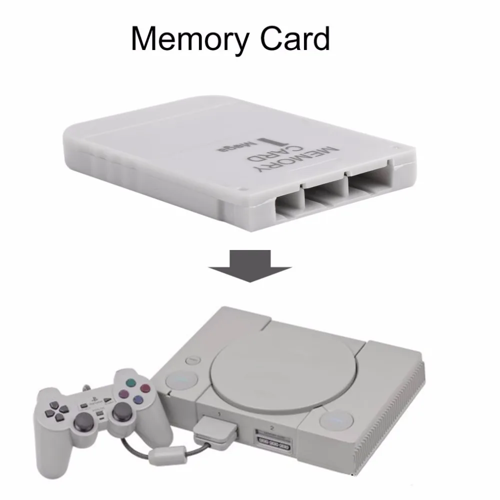 for PS1 Memory Card 1 Mega Memory Card For Playstation 1 One PS1 PSX Game Useful Practical Affordable White 1M 1MB