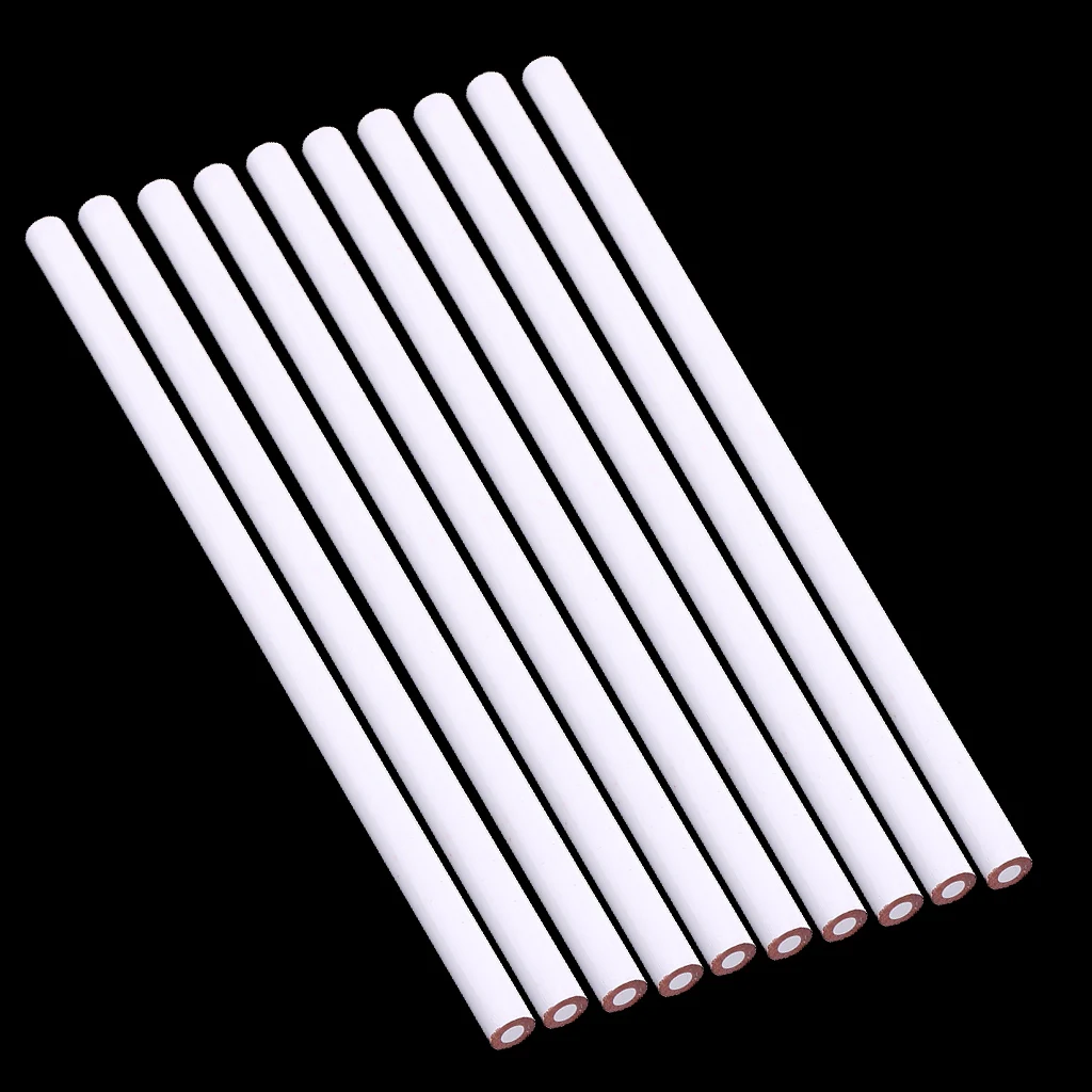 10x China Markers Pencils Draw Mark Crayon Pencil White Black Lead for Signing Marking on The Wood Glass Garments Fabrics Paper 