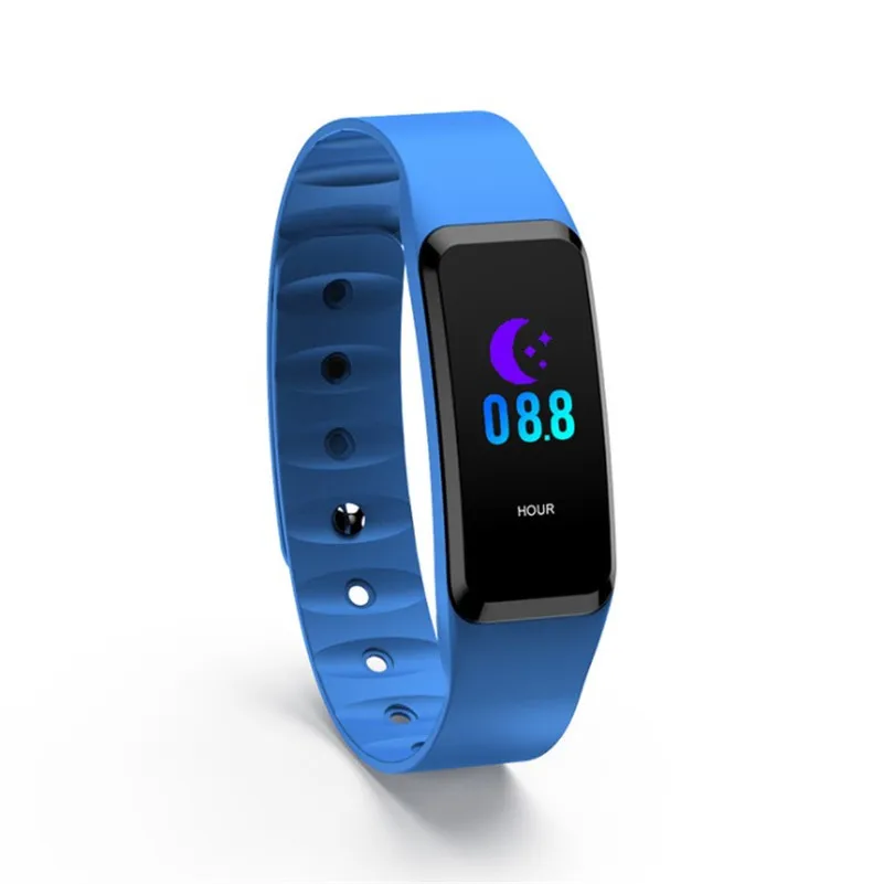 

1pcs new smart exercise bracket heart rate blood pressure monitoring health bangle touch color screen pedometer wristband