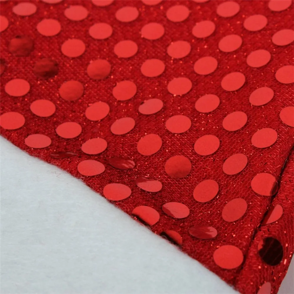 1pc Glitter Sequin Chirstma Hat Decor Santa Hat Men Women Unisex Xmas Fancy Dress Costume Party Supplies random color