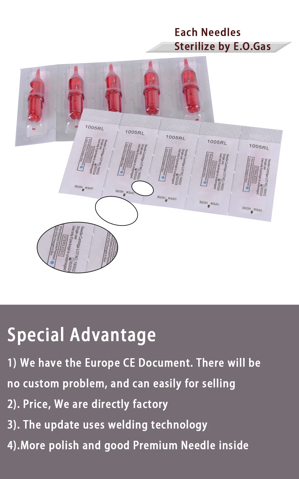 Disposable Tattoo Needles RL Cartridge Needle for Machine Pen Grip 10pcs Liner Shader Silicone Permanent Makeup RS RM M1